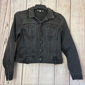 Cabi Womens Distressed Denim Jacket size Medium